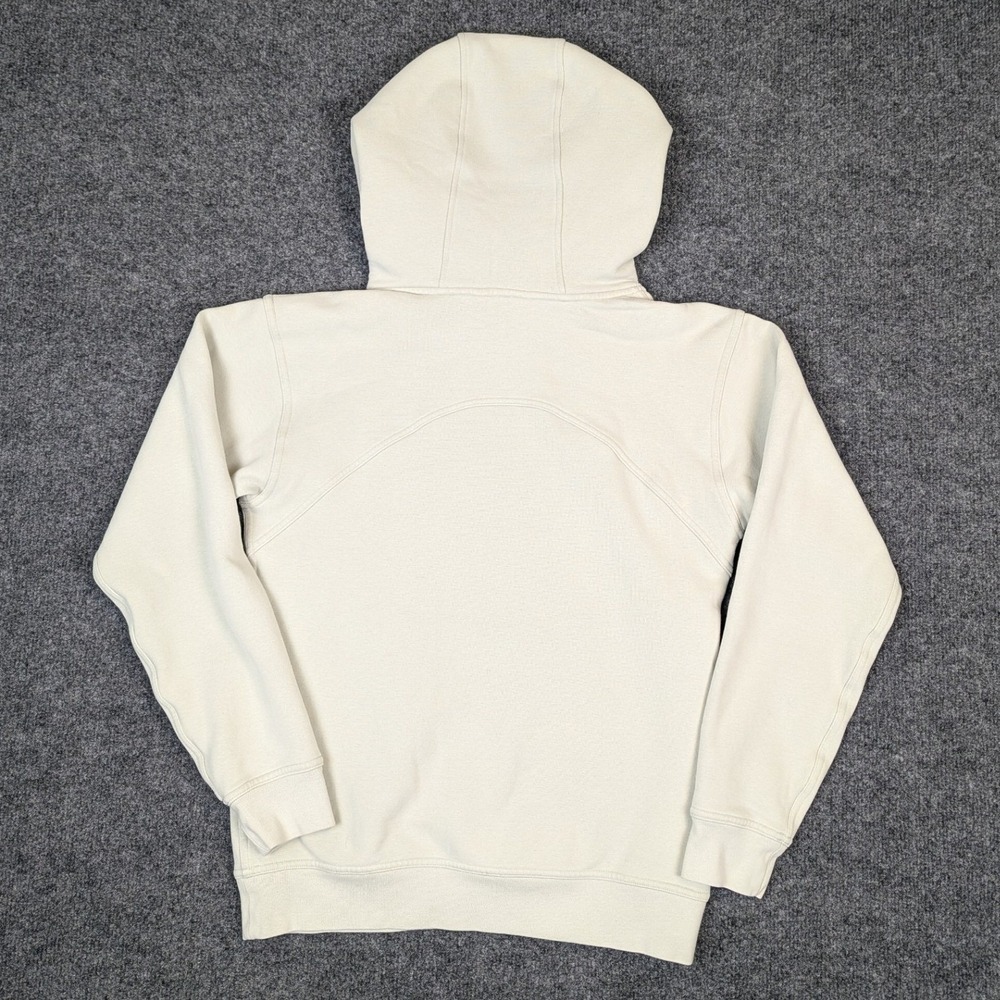 Lululemon Scuba Pullover Hoodie Light Bone Off White Size 4 Logo Athletic - Picture 2 of 14